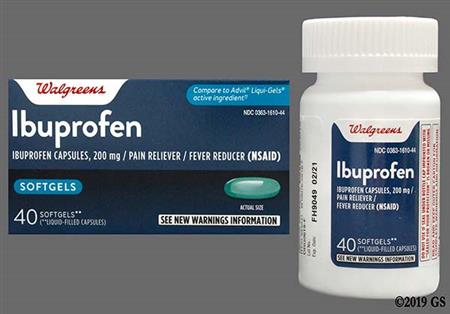 Walgreens Ibuprofen 200mg Softgel package photo