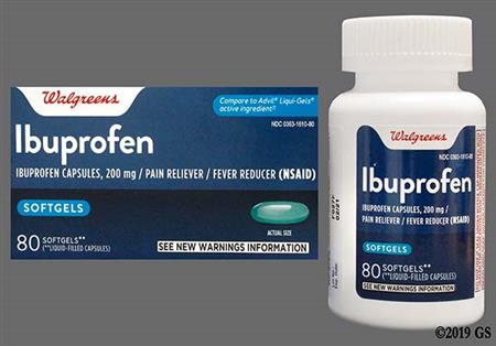 Walgreens Ibuprofen 200mg Softgel package photo