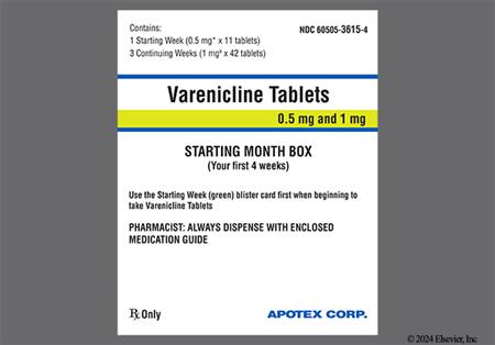 Varenicline Starting Month Box package photo