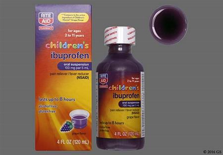 RITE AID Children's Ibuprofen 100mg/5mL Suspension (Grape) package photo