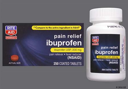 RITE AID Ibuprofen Pain Relief 200mg Tablet package photo