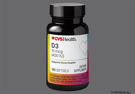 CVS Vitamin D3 10mcg (400 International Units) Softgel package photo