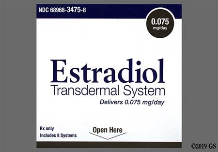 Estradiol 0.075mg/24hr Transdermal Patch System (Twice-Weekly) package photo