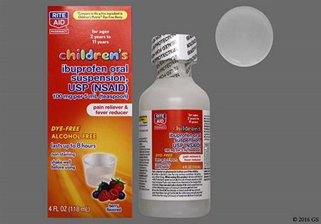 RITE AID Children's Ibuprofen 100mg/5mL Suspension (Berry) package photo