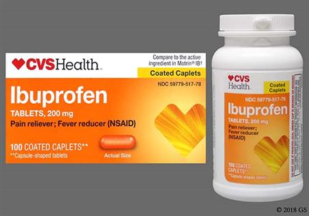 CVS Ibuprofen IB 200mg Caplet package photo