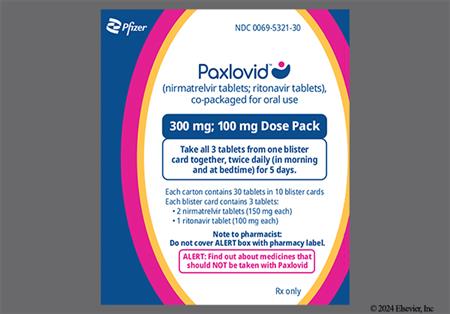 PAXLOVID 300mg-100mg Tablet (Dose Pack) package photo