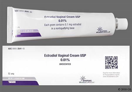 Estradiol 0.01% Vaginal Cream package photo