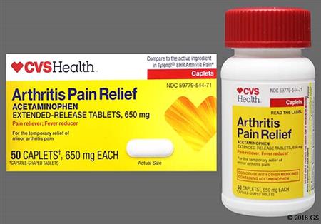 CVS Arthritis Pain Relief 650mg Extended-Release Caplet package photo