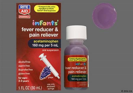 RITE AID Infants' Fever Reducer & Pain Reliever 160mg/5mL Suspension (Grape)