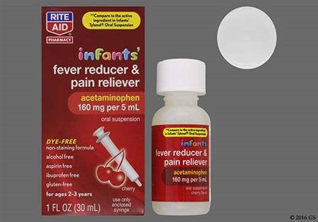 RITE AID Infants' Fever Reducer & Pain Reliever 160mg/5mL Suspension (Cherry)