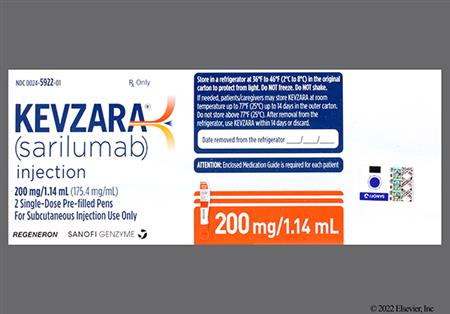 KEVZARA 200mg/1.14mL Pre-Filled Pen Solution for Injection package photo