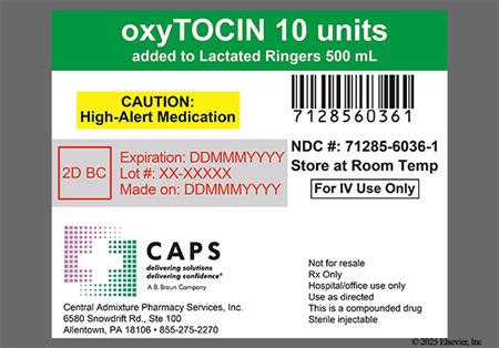 Oxytocin 10units/500mL in Lactated Ringers Solution for Injection package photo