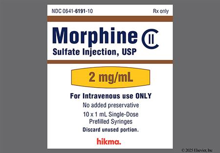 Morphine Sulfate 2mg/mL Solution for Injection package photo