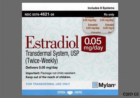 Estradiol 0.05mg/24hr Transdermal Patch System (Twice-Weekly) package photo