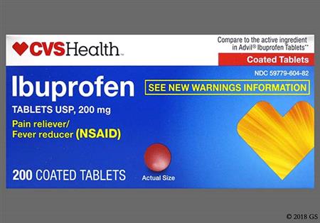 CVS Ibuprofen 200mg Tablet package photo