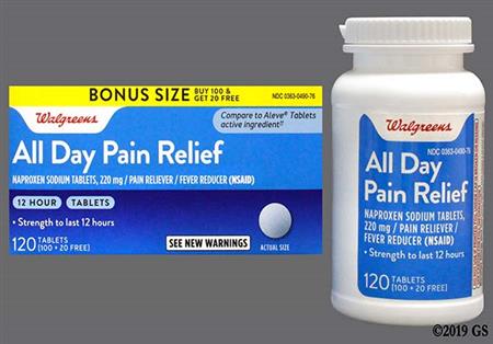 Walgreens All Day Pain Relief 220mg Tablet package photo