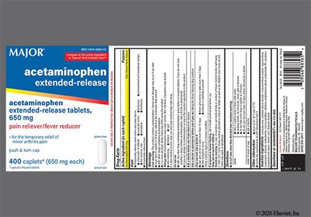 Acetaminophen 650mg Extended-Release Caplet
