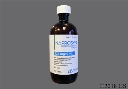 Naprosyn 125mg/5mL Suspension package photo