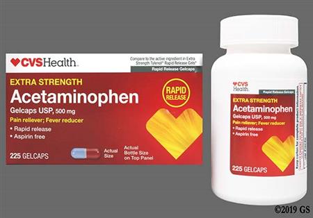 CVS Acetaminophen 500mg Extra Strength Rapid Release Gelcap