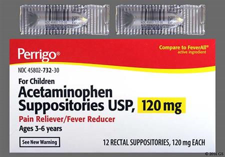 Acetaminophen 120mg Rectal Suppository
