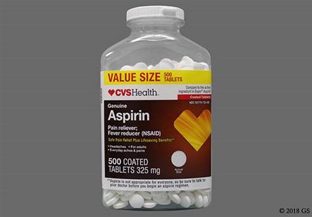 CVS Aspirin 325mg Coated Tablet package photo