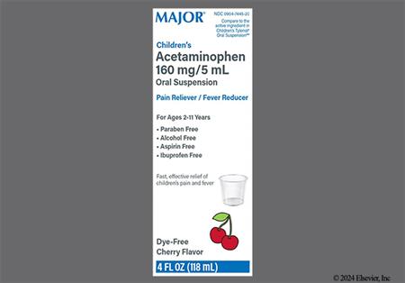 Children's Acetaminophen 160mg/5mL Suspension (Cherry)