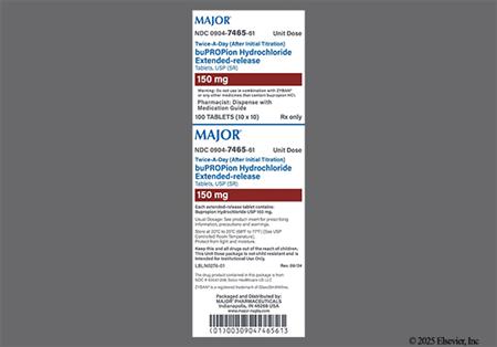 Bupropion Hydrochloride 150mg Extended-Release (SR) Tablet package photo