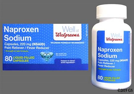 Walgreens Naproxen Sodium 220mg Liquid Gel Capsule package photo