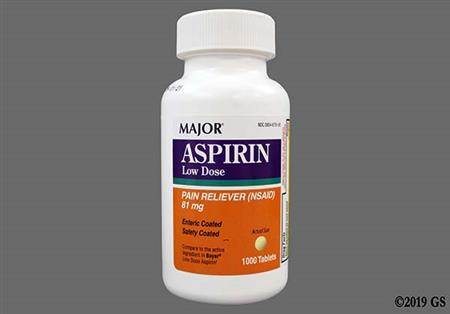 Aspirin Low Dose 81mg Enteric Coated Tablet package photo