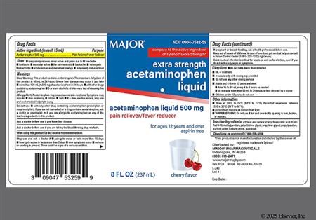 Acetaminophen Extra Strength 500mg/15mL Liquid (Cherry)
