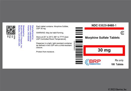 Morphine Sulfate 30mg Tablet package photo