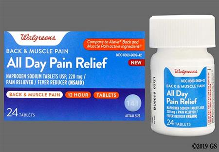 Walgreens All Day Pain Relief 220mg Caplet package photo