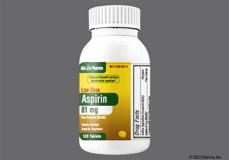 Aspirin Low Dose 81mg Safely Coated Tablet package photo