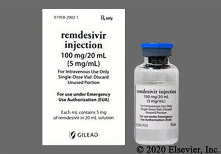 Veklury 100mg/20mL Solution for Injection package photo