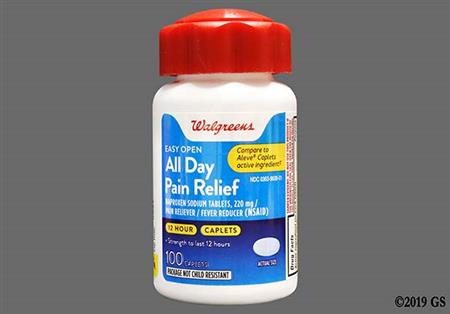 Walgreens All Day Relief 220mg Tablet package photo