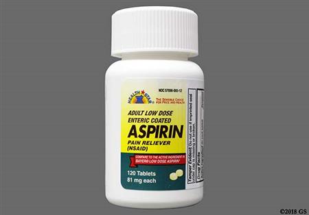 Adult Aspirin Low Dose 81mg Enteric Coated Tablet package photo