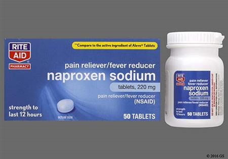 RITE AID Naproxen Sodium 220mg Tablet package photo