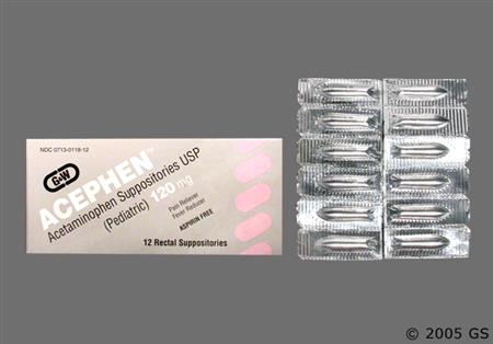 Acephen 120mg Rectal Suppository