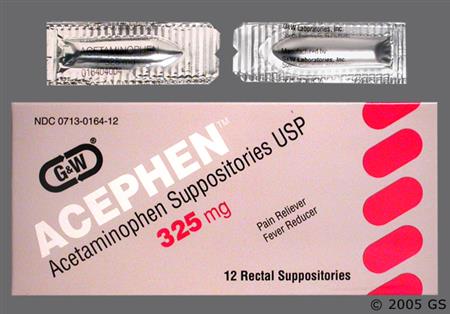Acephen 325mg Rectal Suppository
