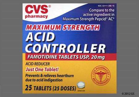 CVS Acid Controller Maximum Strength 20mg Tablet package photo