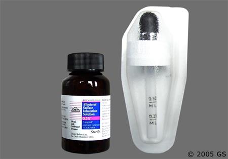 Albuterol Sulfate 0.5% Solution for Inhalation package photo