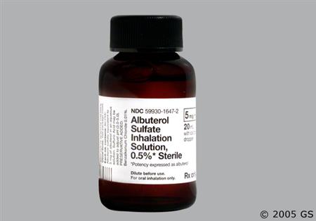 Albuterol Sulfate 0.5% Solution for Inhalation package photo
