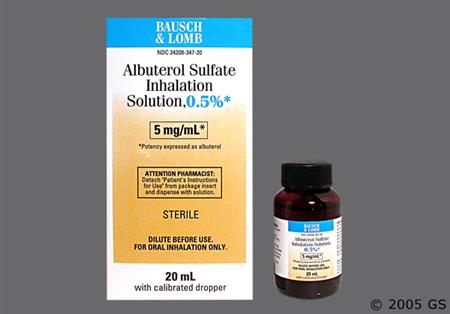 Albuterol Sulfate 0.5% Solution for Inhalation package photo