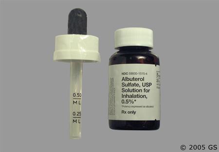 Albuterol Sulfate 0.5% Solution for Inhalation package photo
