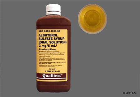 Albuterol Sulfate 2mg/5ml Syrup package photo