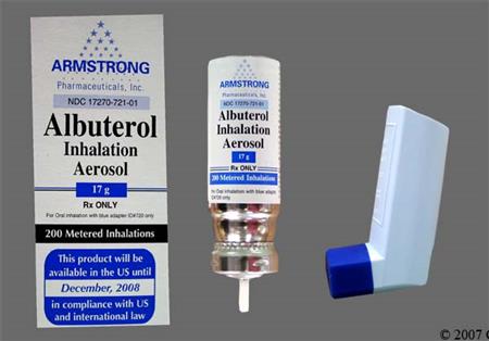 Albuterol 90mcg/actuation Inhalation Aerosol package photo