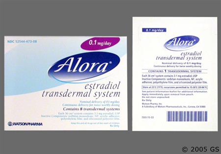 Alora 0.1mg/24hr Transdermal System package photo