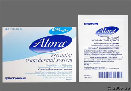 Alora 0.075mg/24hr Transdermal System package photo