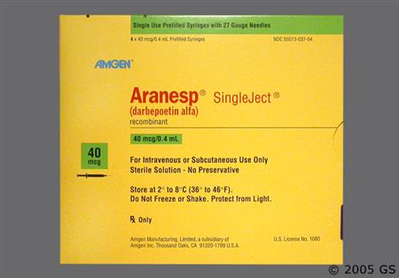 Aranesp (Albumin) 40mcg/0.4mL Solution for Injection package photo