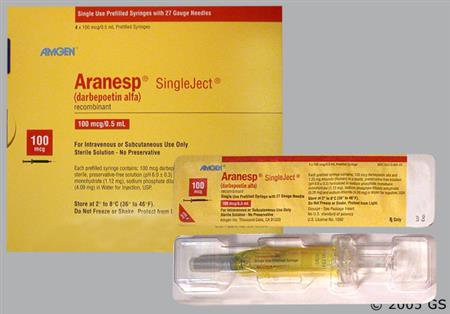 Aranesp (Albumin) 100mcg/0.5mL Solution for Injection package photo